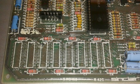 Lower 16K RAM removed from PCB