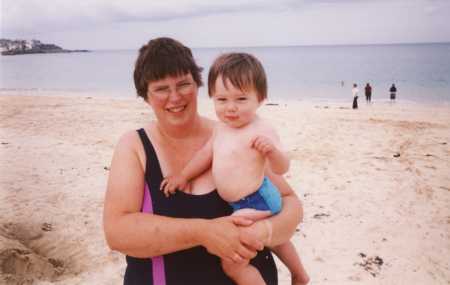 Caroline and Benjamin on the beach