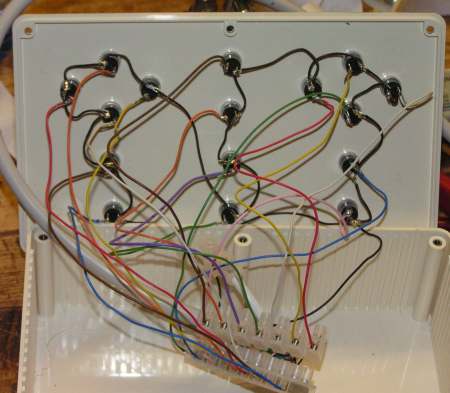 Wiring inside button box