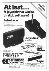 Cambridge Computing joystick advert