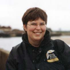 Enlargement of photo of Caroline on Norfolk coast